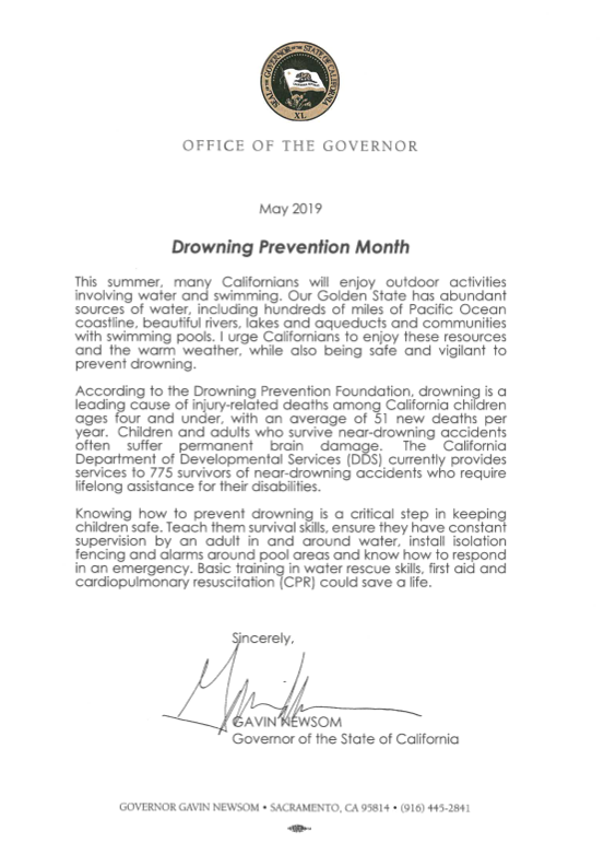 letter from the governor drowning prevention